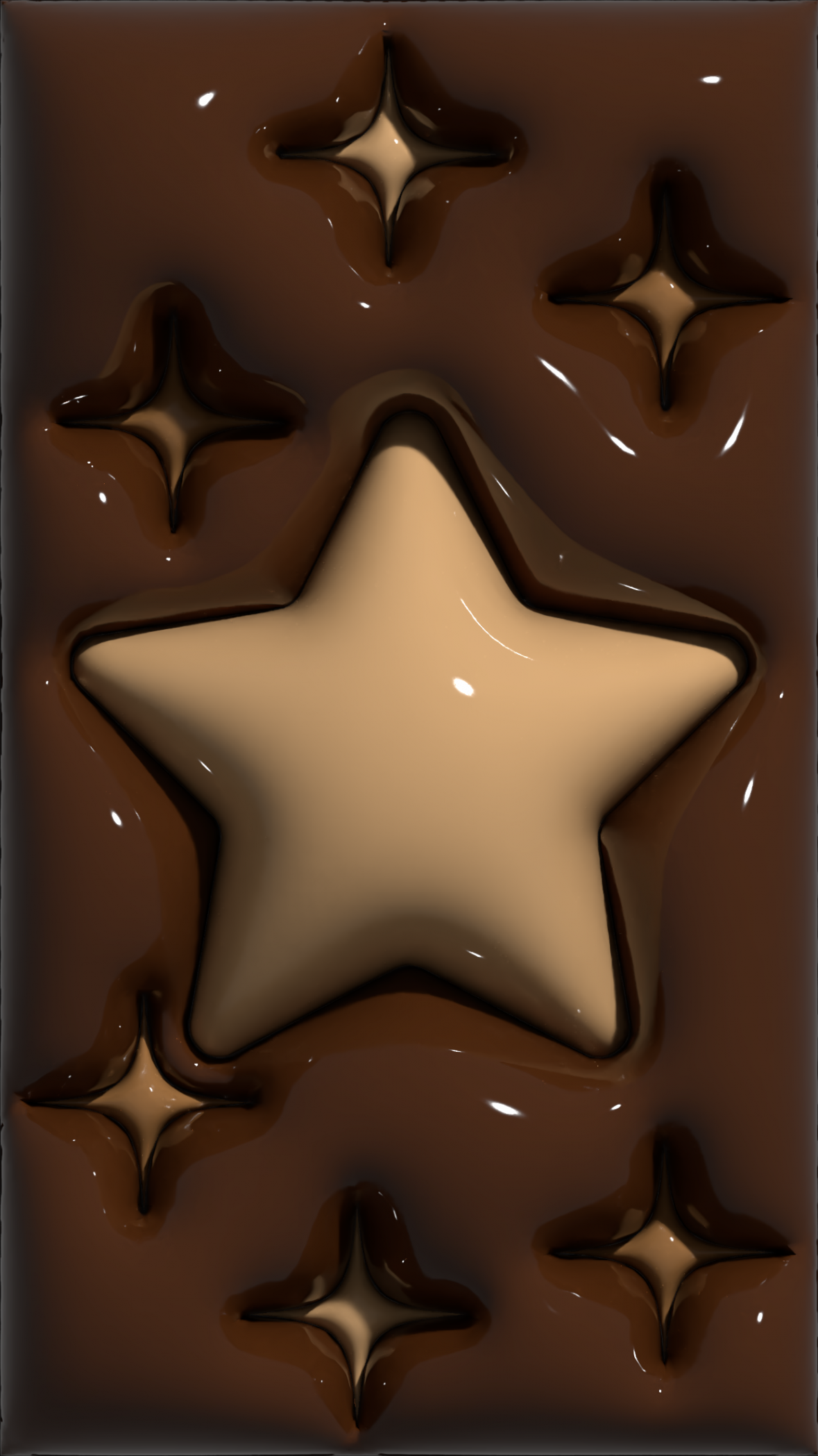 d wallpaper brown stars aesthetic in 202  Simple phone