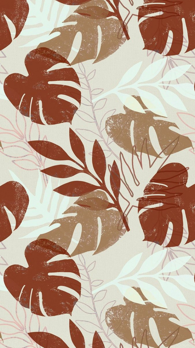 Earthy tropical pattern iPhone wallpaper, nature aesthetic  free