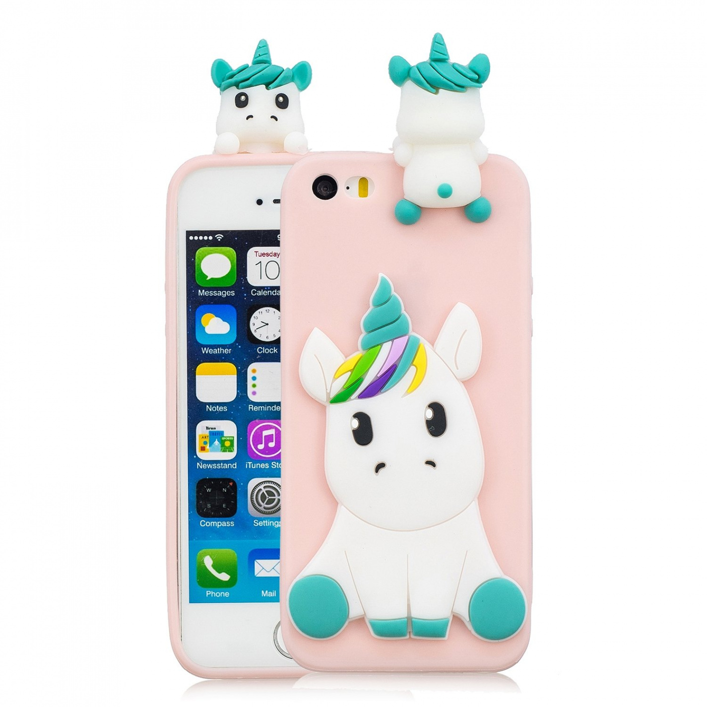 HopMore Kawaii Unicorn Mobile Phone Case for iPhone S / SE /  Silicone D  Cases Animal Pattern Bumper Design Ultra Thin Slim Mobile Phone Case Cover