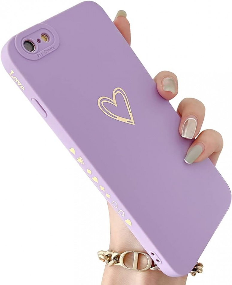 iPhone S Case for Girls, Cute Phone Cases, iPhone  for Women, Heart  Pattern Soft Silicone Protective Case for iPhone /s