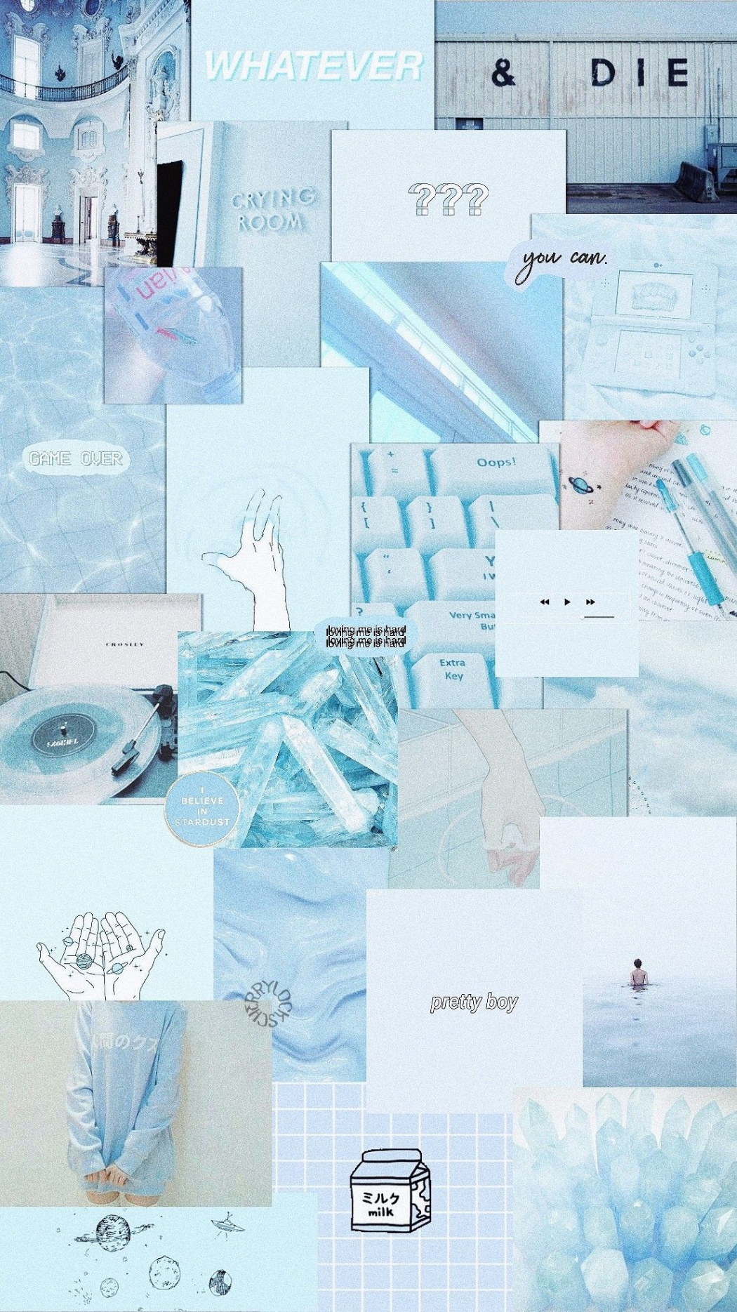 Lockscreen: Blue Pastel Aesthetic  Blue aesthetic pastel, Blue