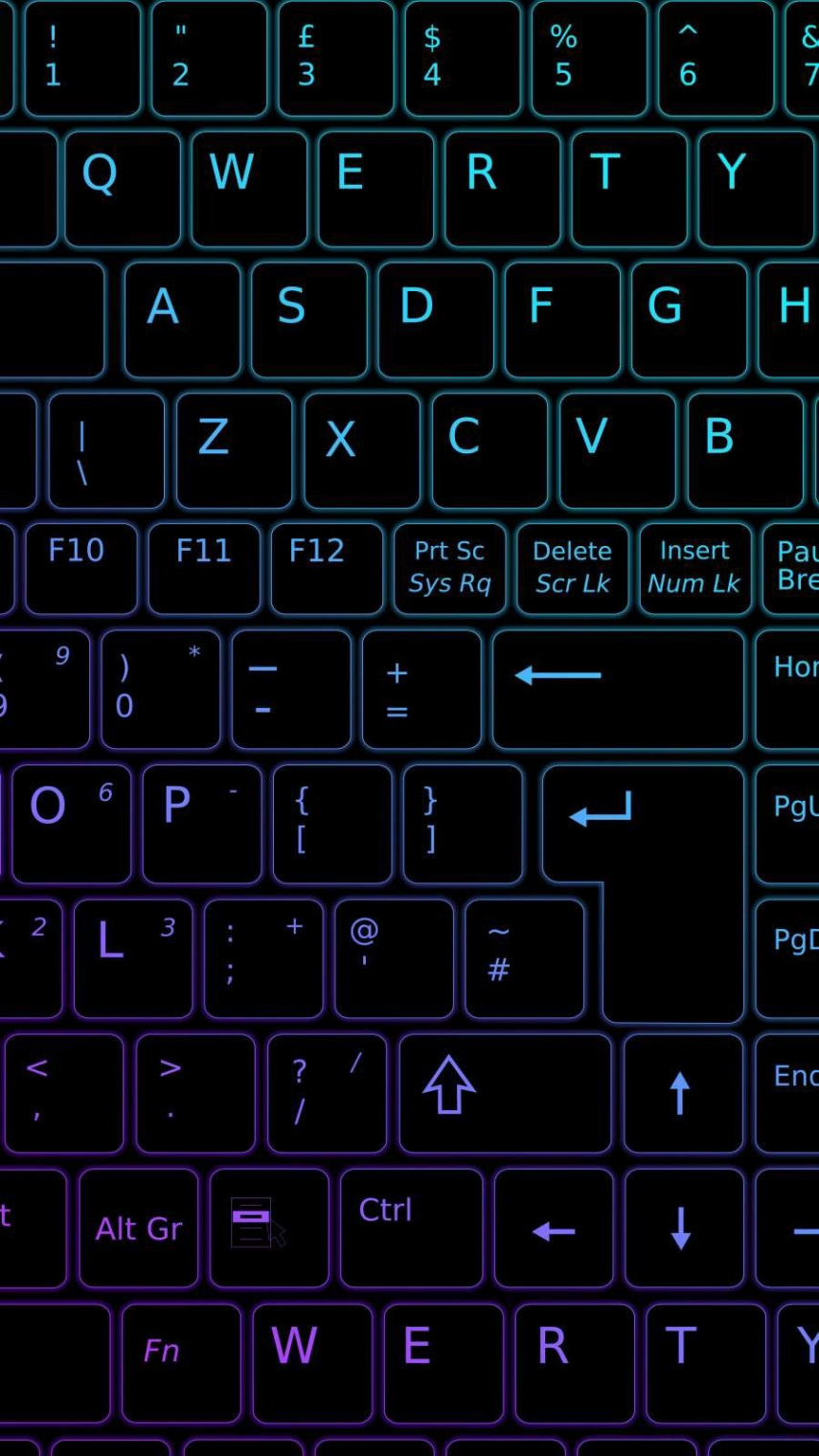 Neon Keyboard HD wallpaper  Wallpaper de tela, Papel de parede