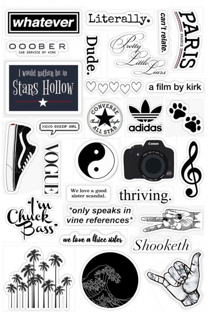 🤍🖤🤍 #printable #stickers #for #phone #case #black #and #white