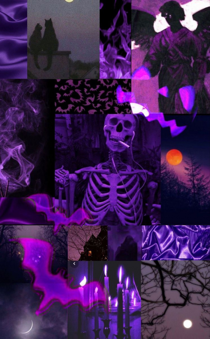 Purple Halloween aesthetic wallpaper  Halloween wallpaper