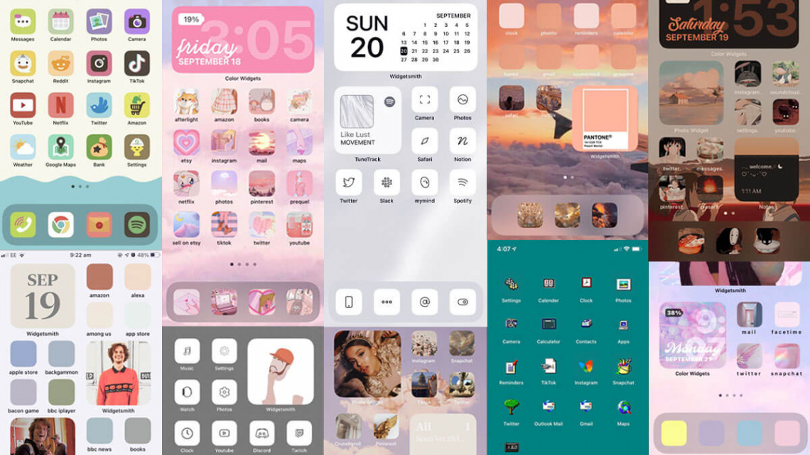 + Aesthetic iOS  Home Screen Theme Ideas for iPhone  Gridfiti