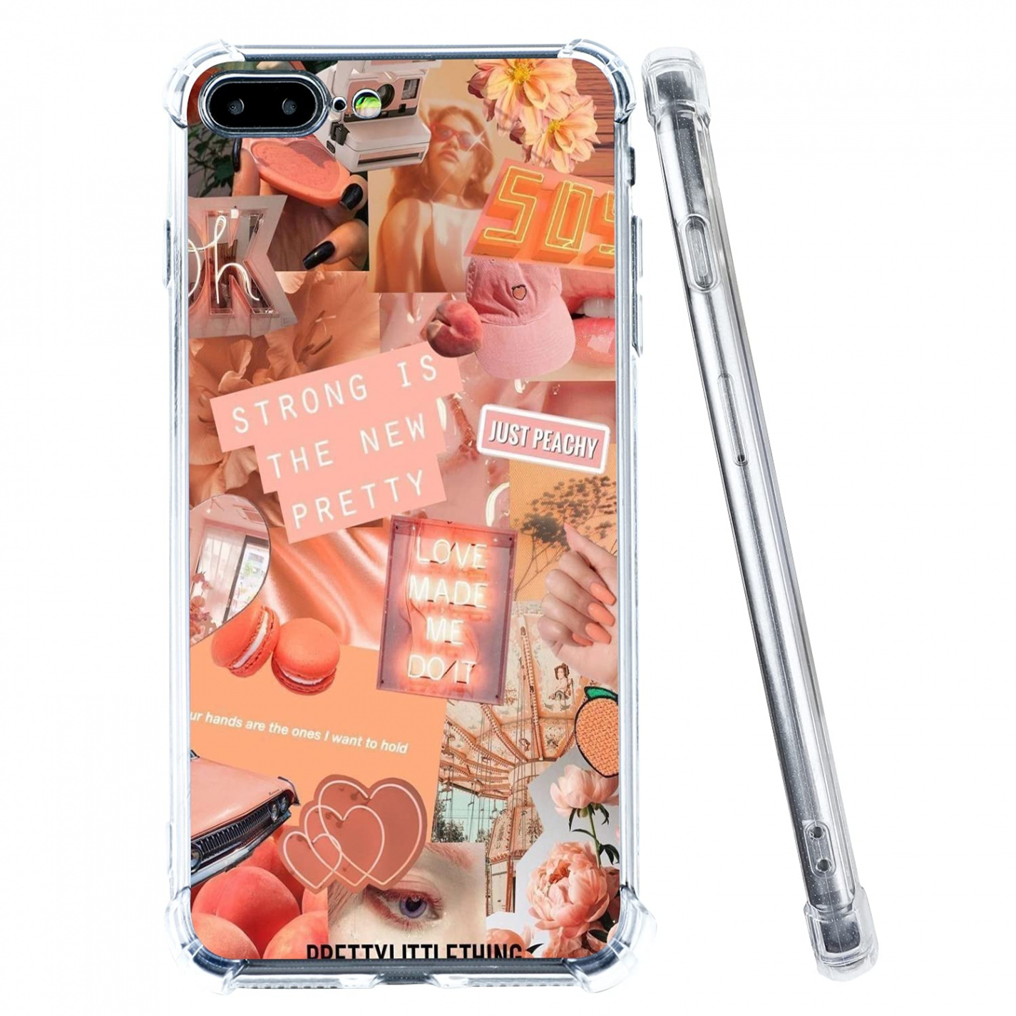 Aesthetic Phone Case for iPhone  Plus/ Plus Peach Orange