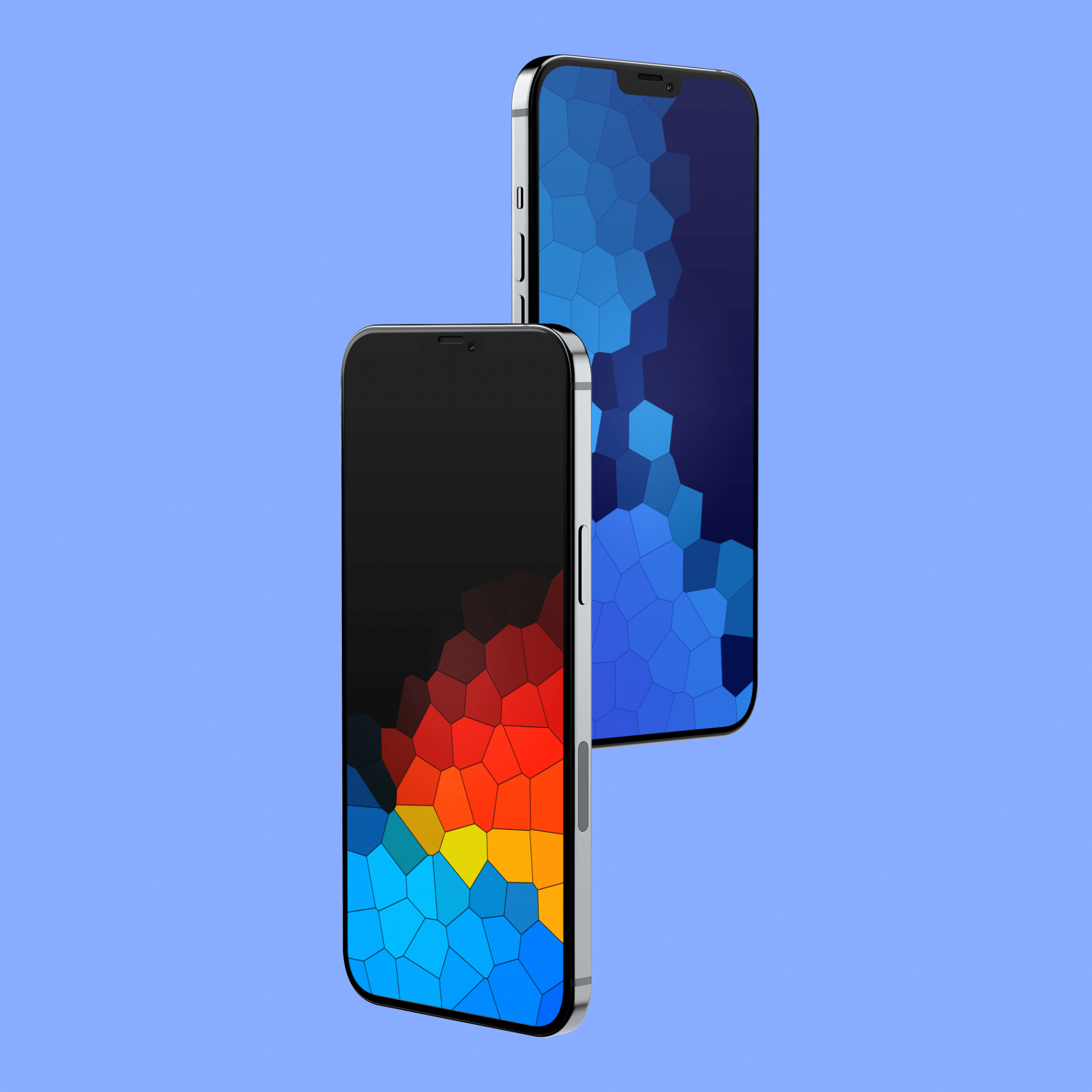 Check out these gridded gradient wallpapers for iPhone