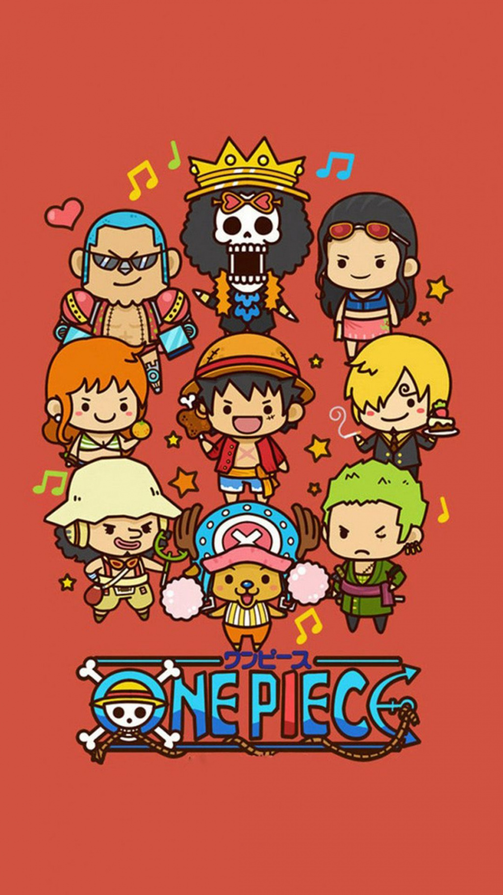 Cute Lovely One Piece Cartoon Poster iPhone  Wallpaper Download