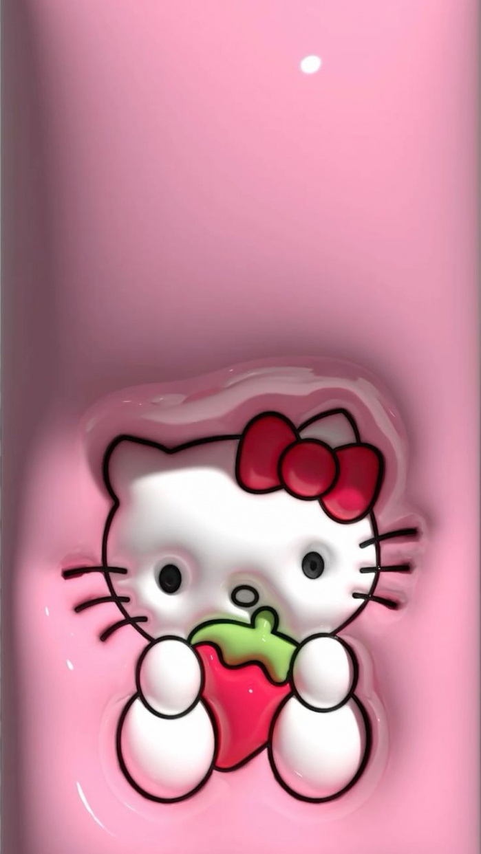 D hello kitty wallpaper for iPhone in 202  Pink wallpaper hello