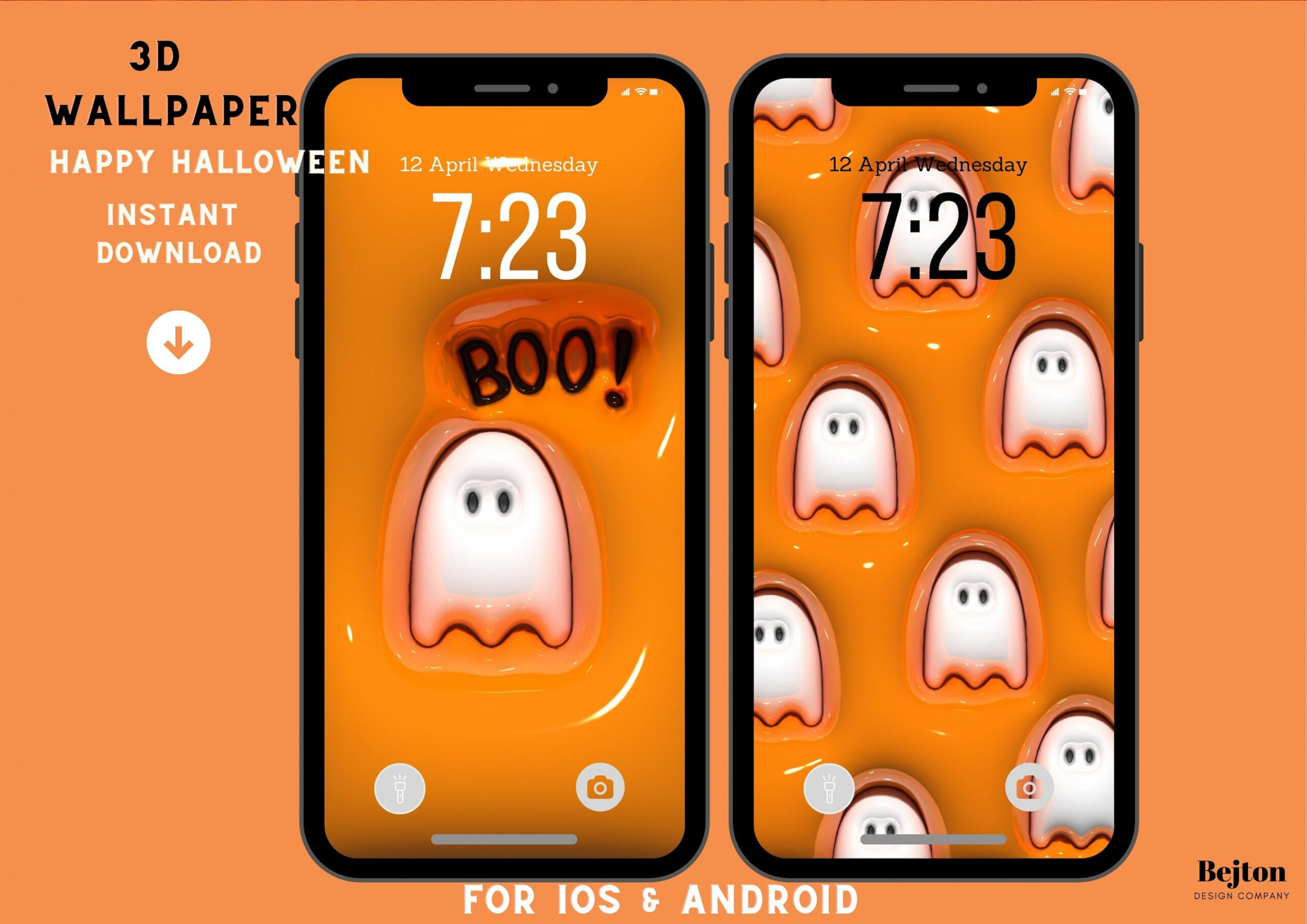 D Spooky Happy Halloween Phone Wallpaper D Ghost Wallpaper