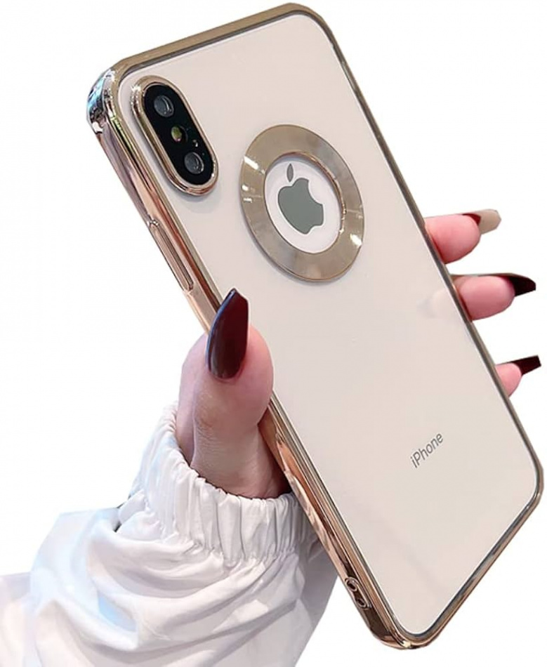 for iPhone XR XS Max Case Logo View,with Camera Lens Protector