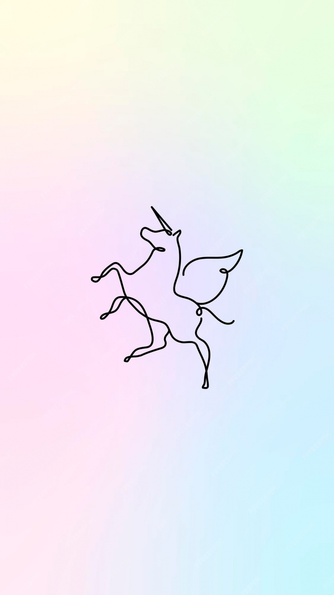 Free Vector  Unicorn iphone wallpaper, aesthetic background vector