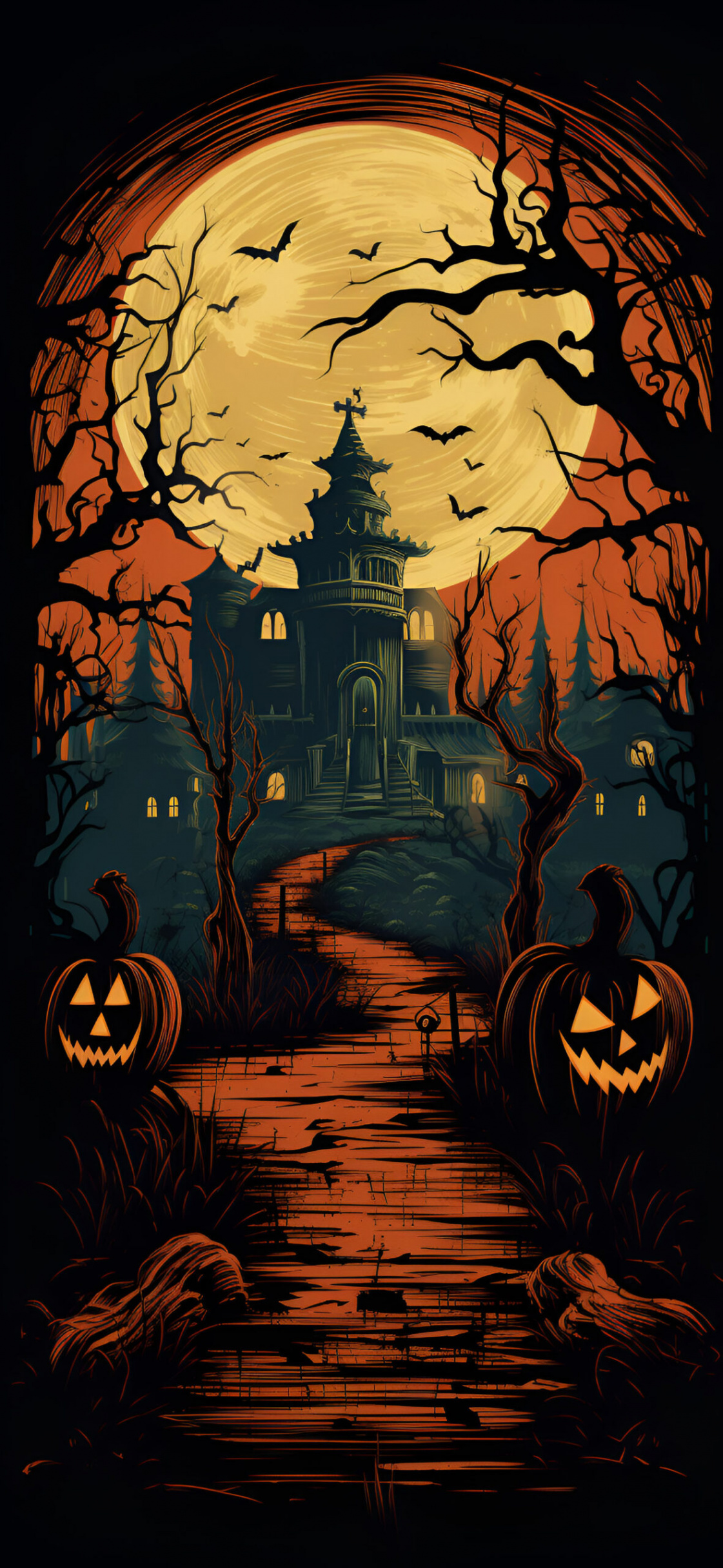 Halloween Retro Style Dark Wallpapers - Free Halloween Wallpaper