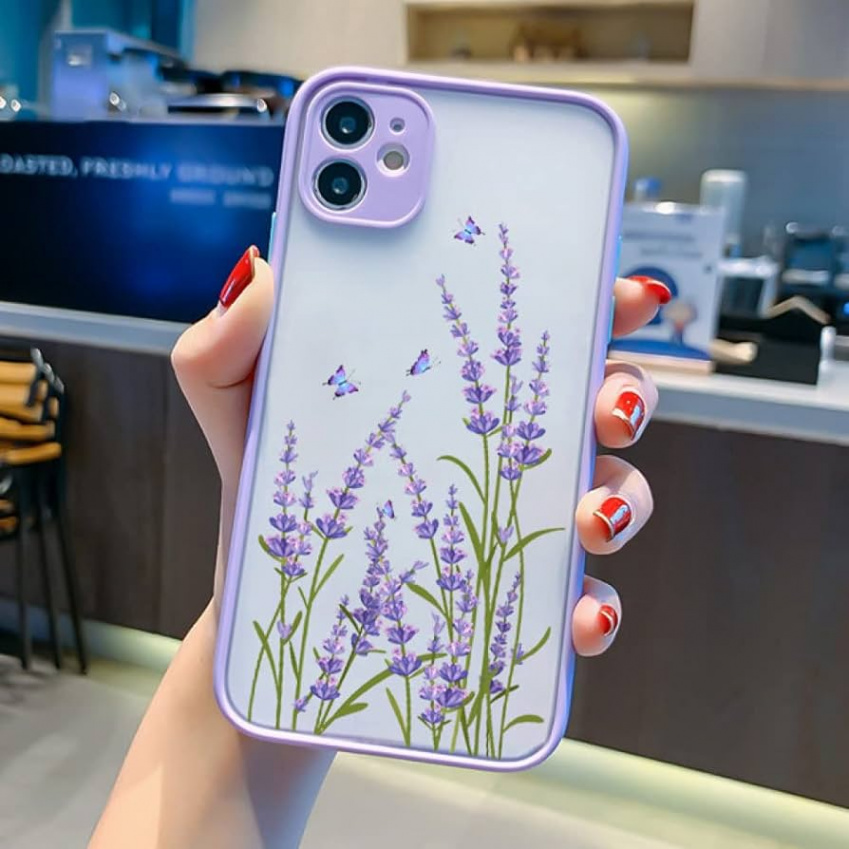 Hand-painted phone case for iPhone X XS MAX XR flower cover hard