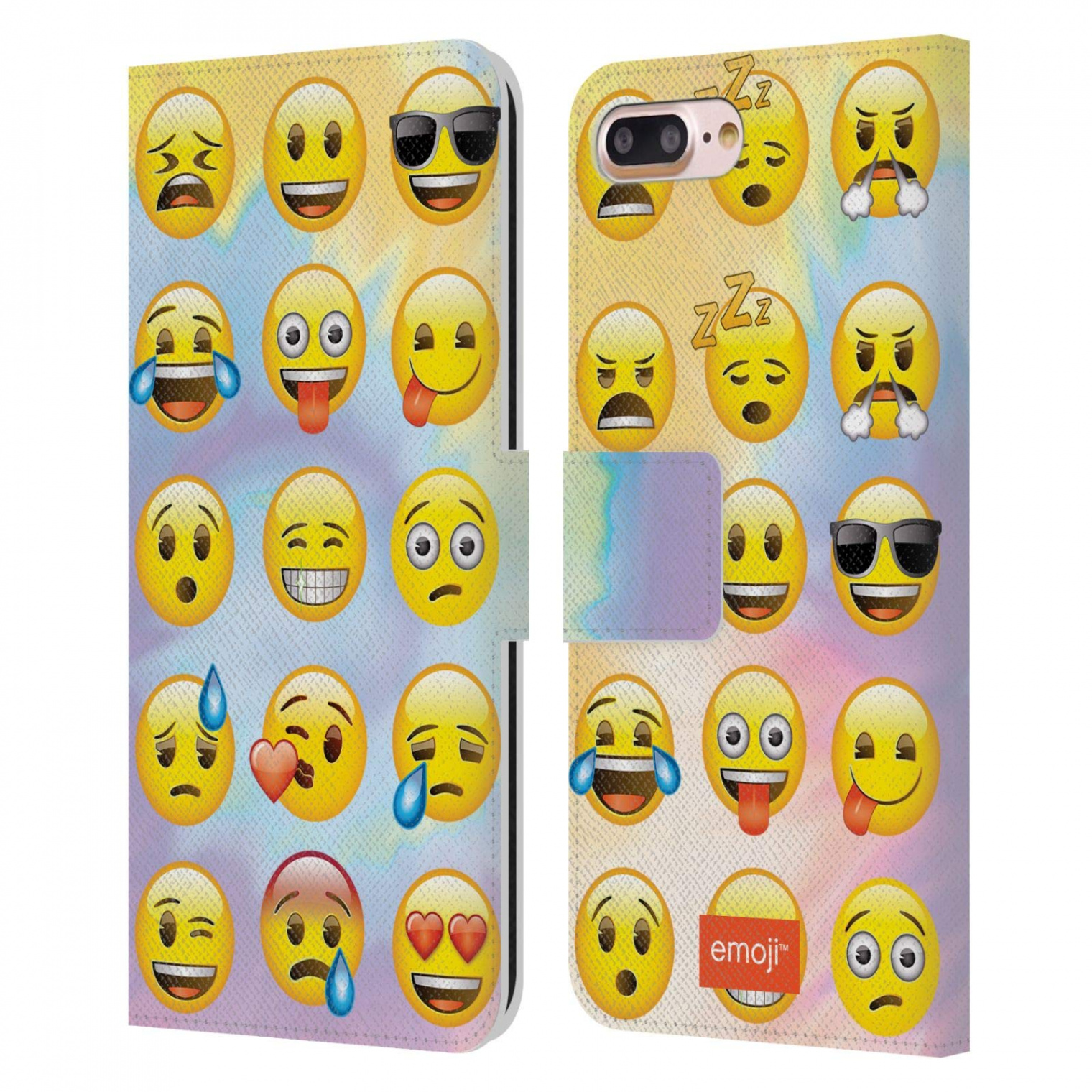 Head Case Designs Officially Licensed emoji® Moods Smileys Leather Book  Wallet Case Cover Compatible With Apple iPhone  Plus/iPhone  Plus