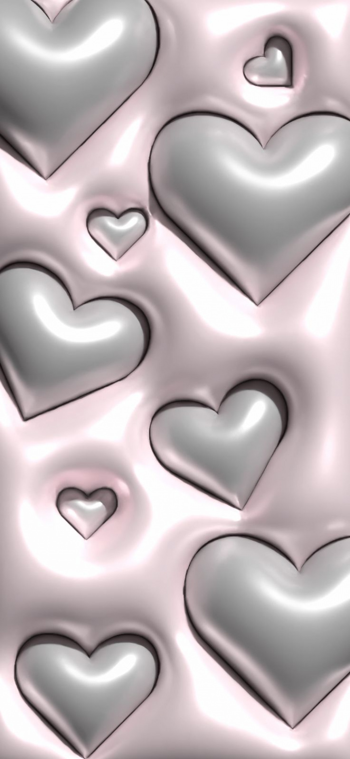 hearts d Wallpaper in 202  Pink and silver wallpaper, d