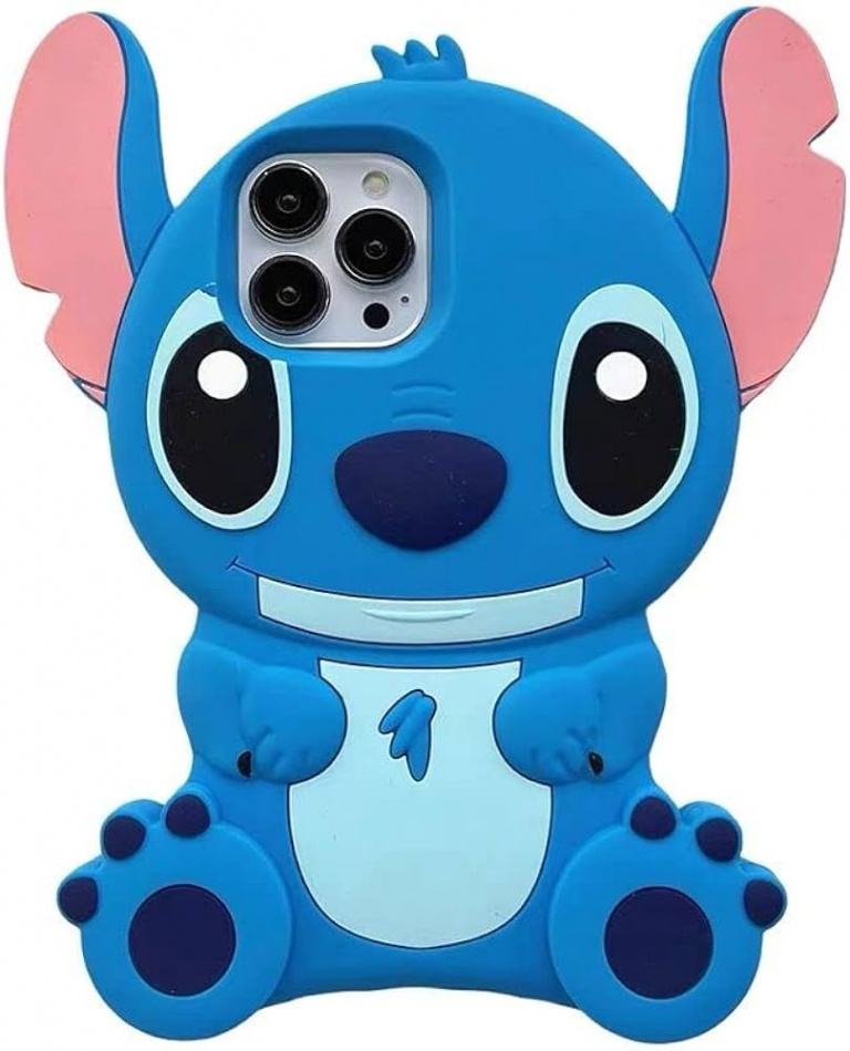 iPhone  Case, iPhone  Case, Soft Silicone Case for Apple iPhone   iPhone  Lilo Stitch Blue Color Disney Anime D Cartoon Cute Beautiful