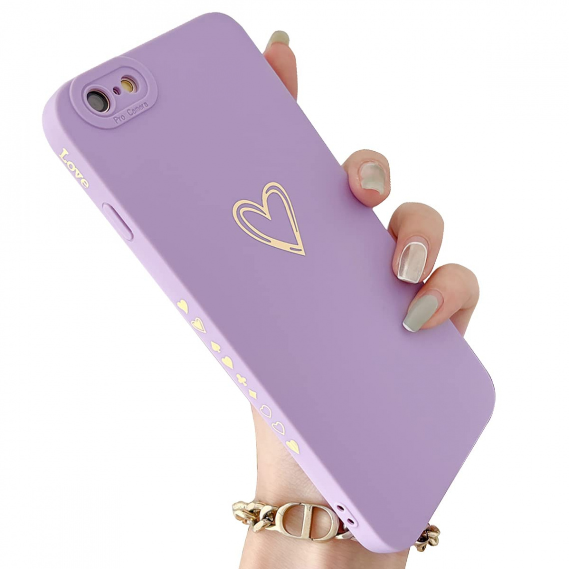 iPhone S Case for Girls, Cute Phone Cases, iPhone  for Women, Heart  Pattern Soft Silicone Protective Case for iPhone /s