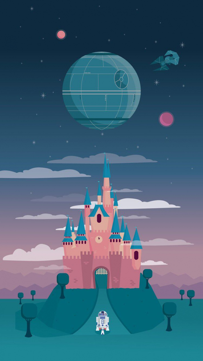 iPhone wallpaper background Disney star wars  Disney, Fond d