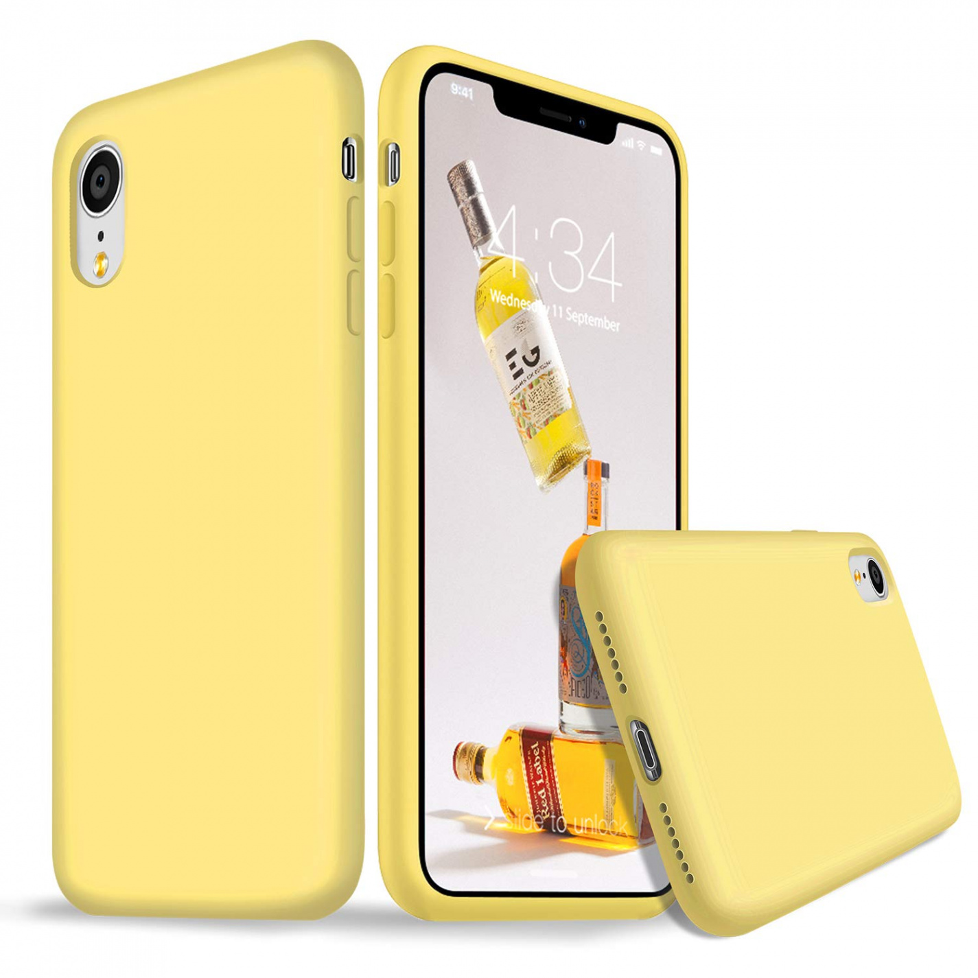 iPhone XPERG Silicone Gel Case Cover for iPhone XR Liquid Silicone Gel  Rubber Shockproof Soft Microfiber Cleaning Cloth Fits Apple iPhone XR