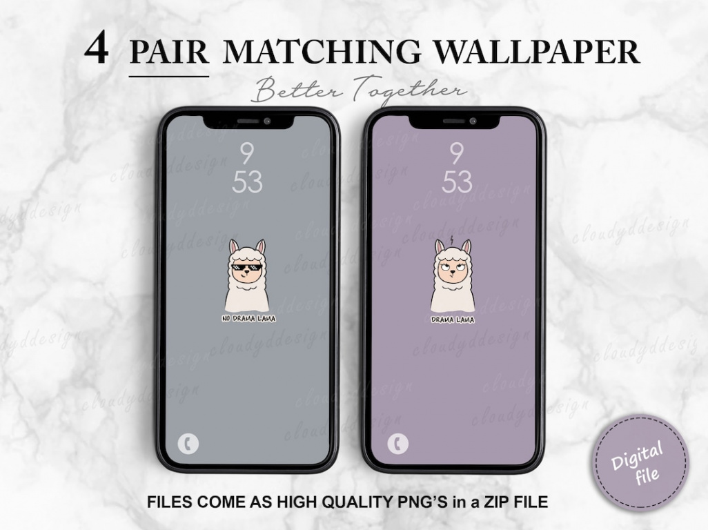 Matching Wallpaper for Couples Friends Phone Background - Etsy