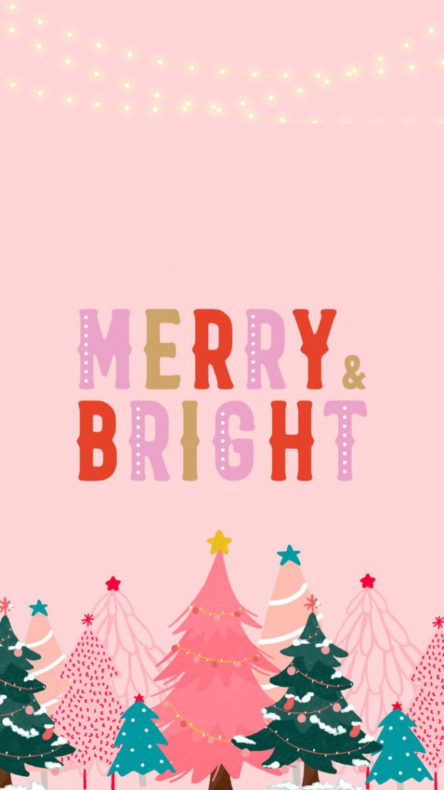 Merry and bright  Wallpaper iphone christmas, Christmas wallpaper