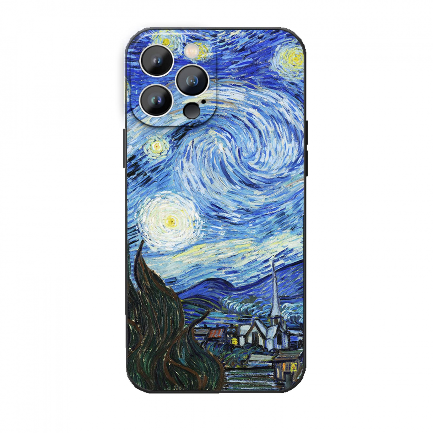 MURLEBAY iPhone  Pro Case, Starry Night Famous Art Van Gogh iPhone Case  Shockproof Drop Protection Cool Phone Case