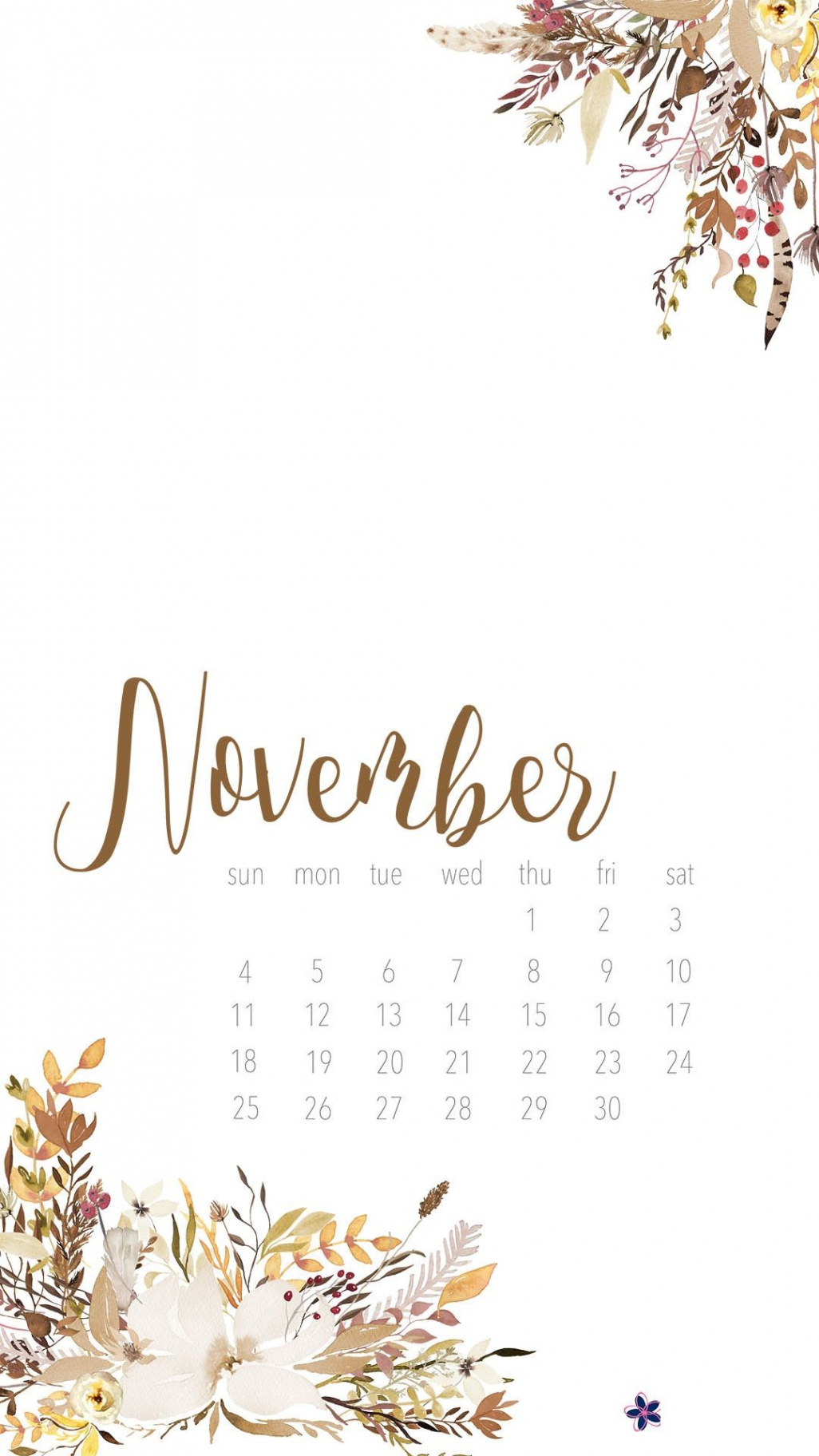 November  iPhone Calendar Wallpapers  November wallpaper