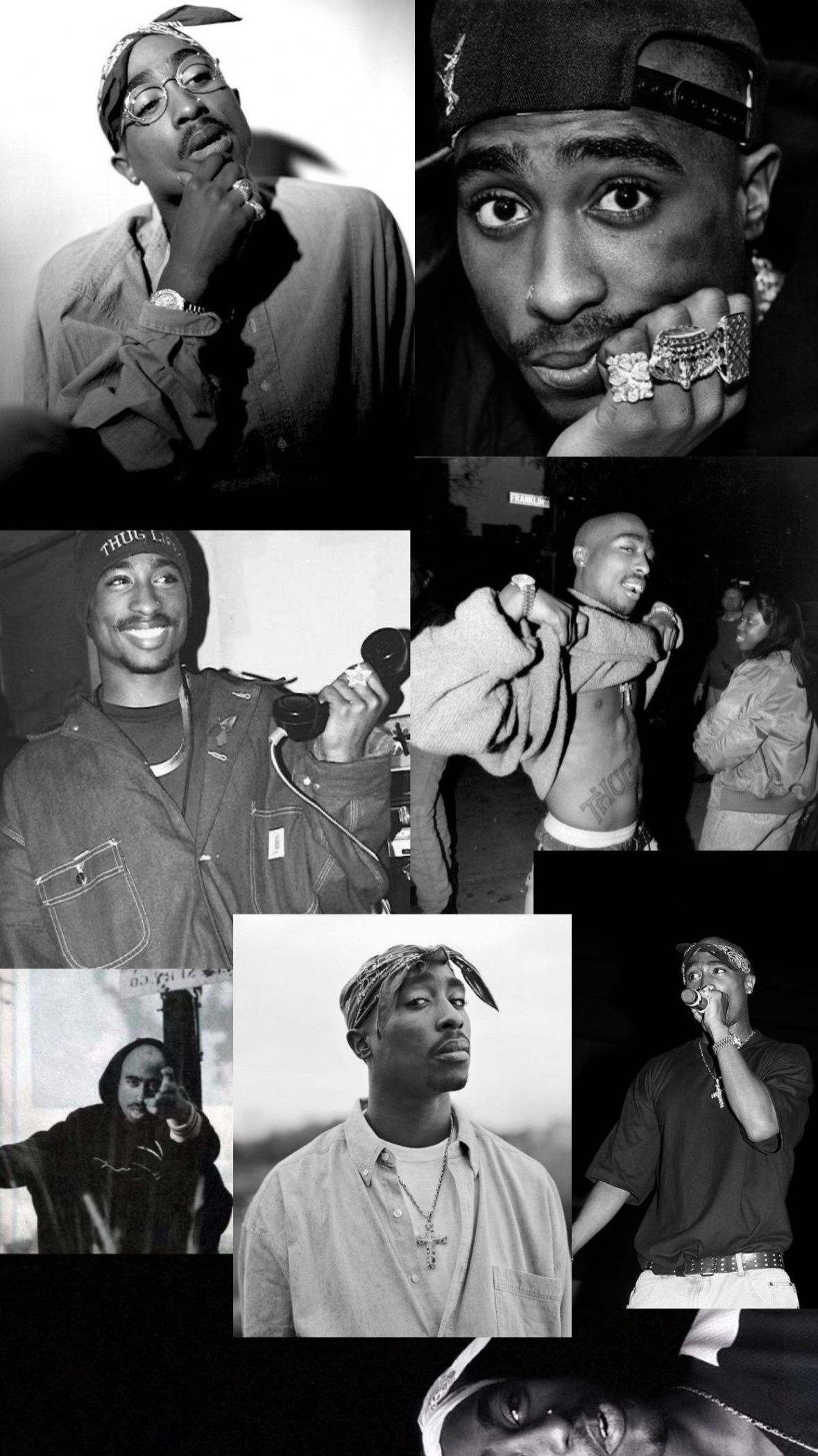 pac black and white wallpaper  Tupac wallpaper, Tupac pictures