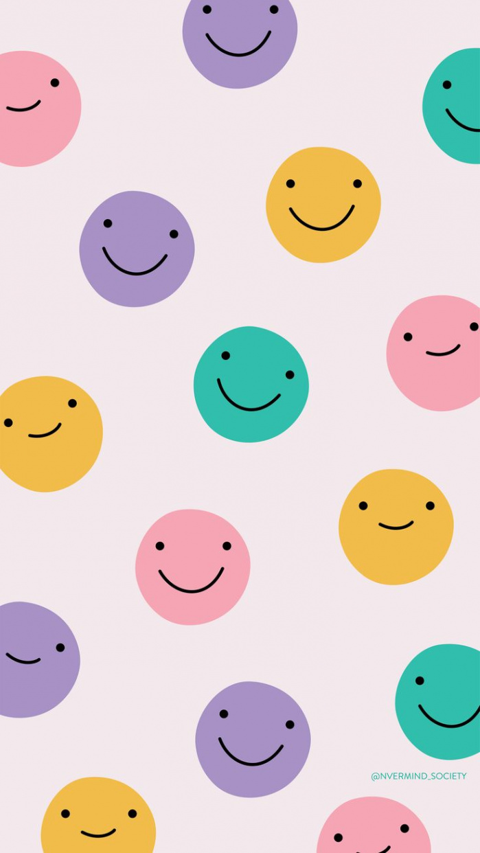 Smiley faces color design wallpaper  Iphone fondos de pantalla