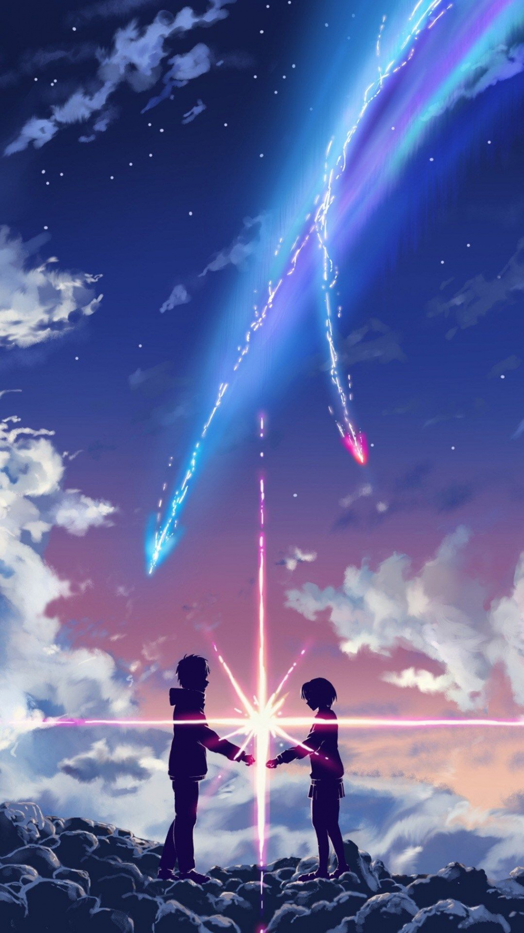 Your Name Movie Touching Through Space Poster #iPhone #