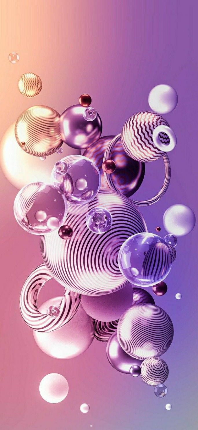 Download d Phone Pink Purple Bubbles Wallpaper  Wallpapers