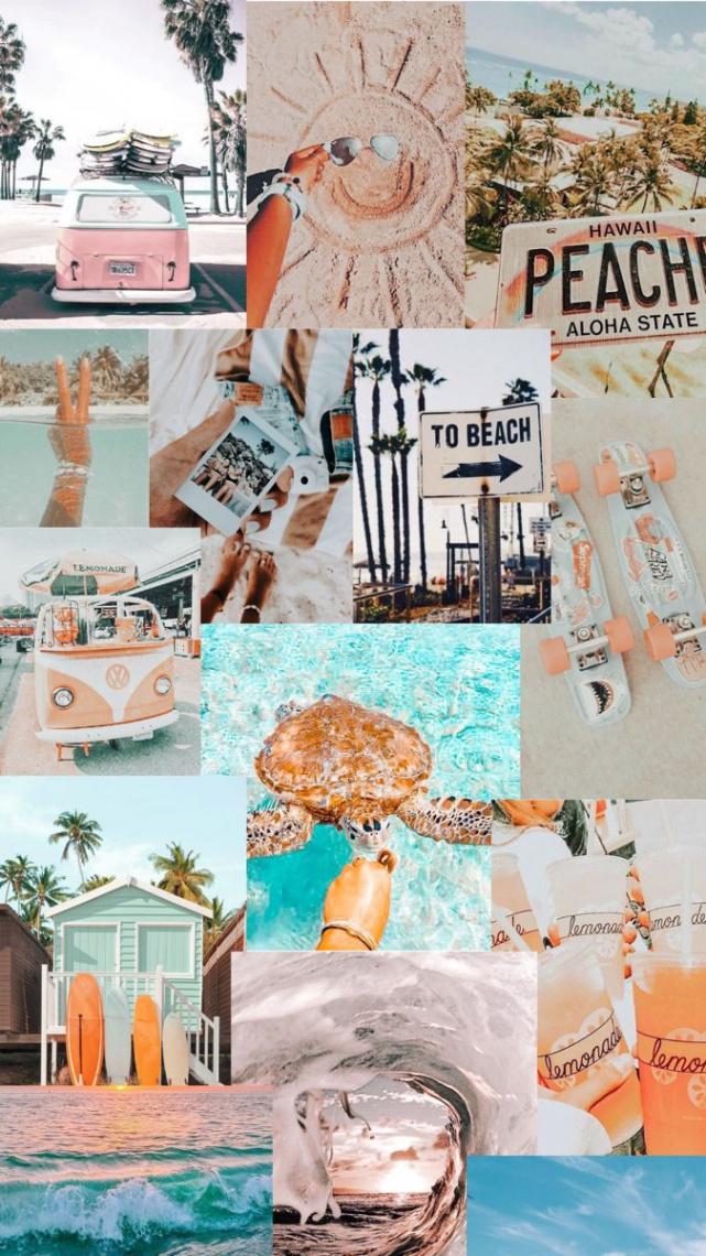 iPhone wallpaper Summer Collage  Wallpaper iphone summer, Beach