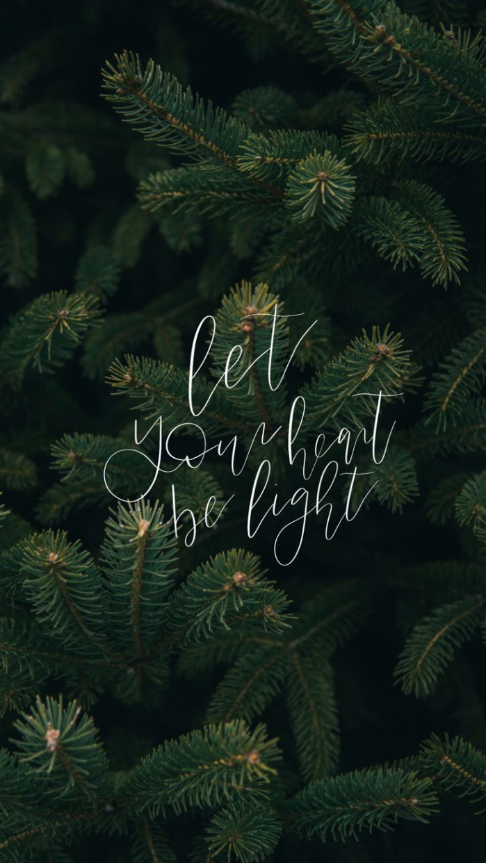 Let your heart be light - Free iPhone background  Christmas phone