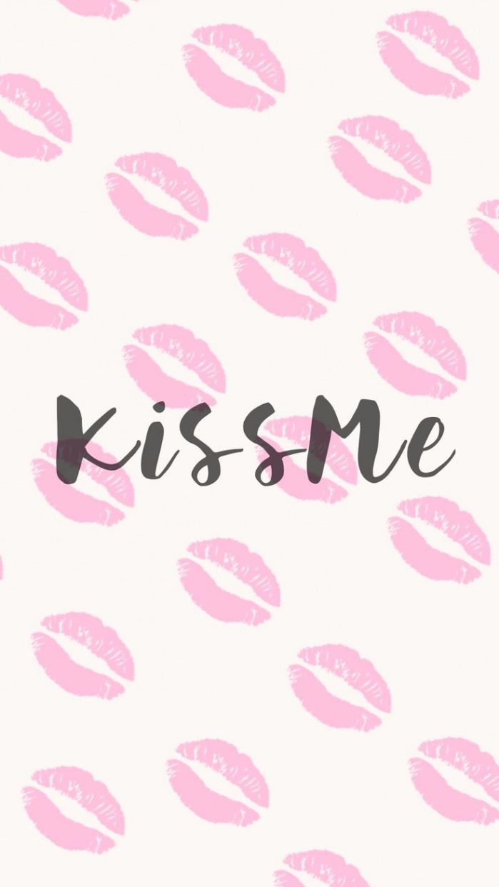 Wallpaper, background, iPhone, Android, HD, pink, kiss, lips