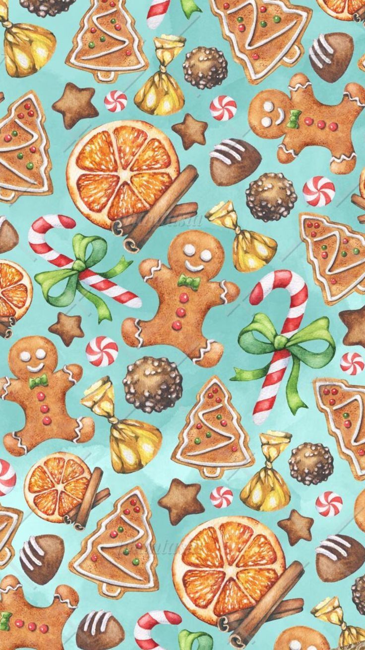 3D Christmas Wallpaper Gingerbread