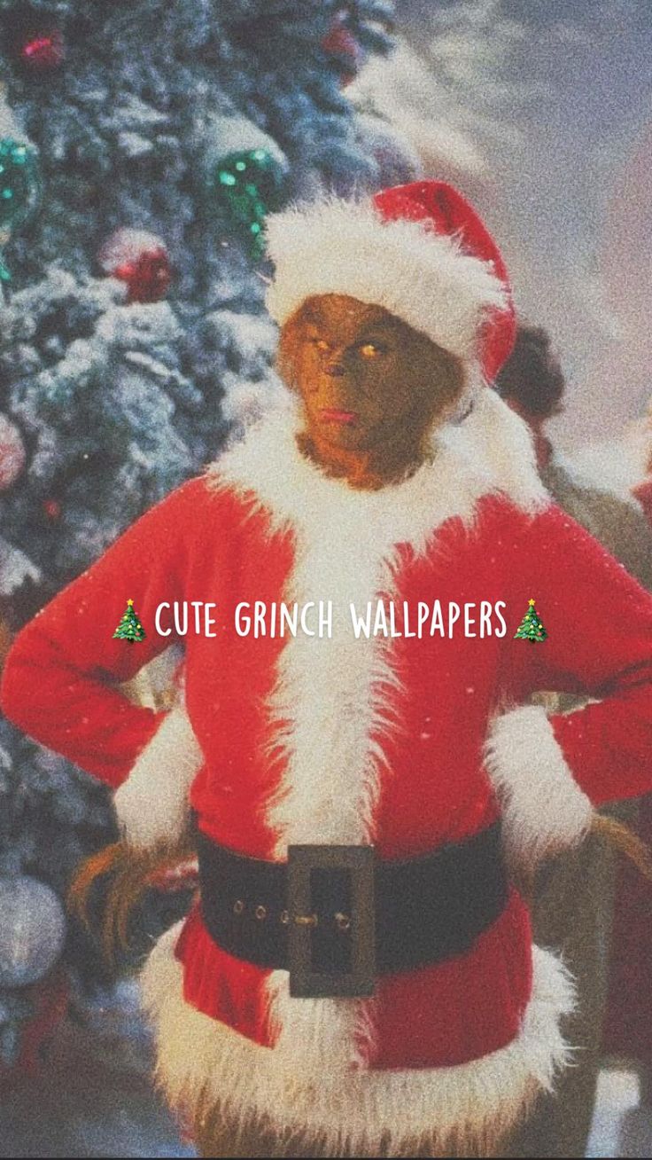 Christmas Lockscreen Grinch Pink