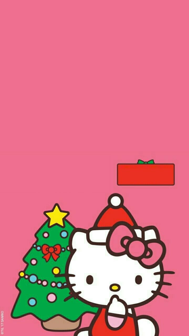 Christmas Pink Wallpaper Sanrio