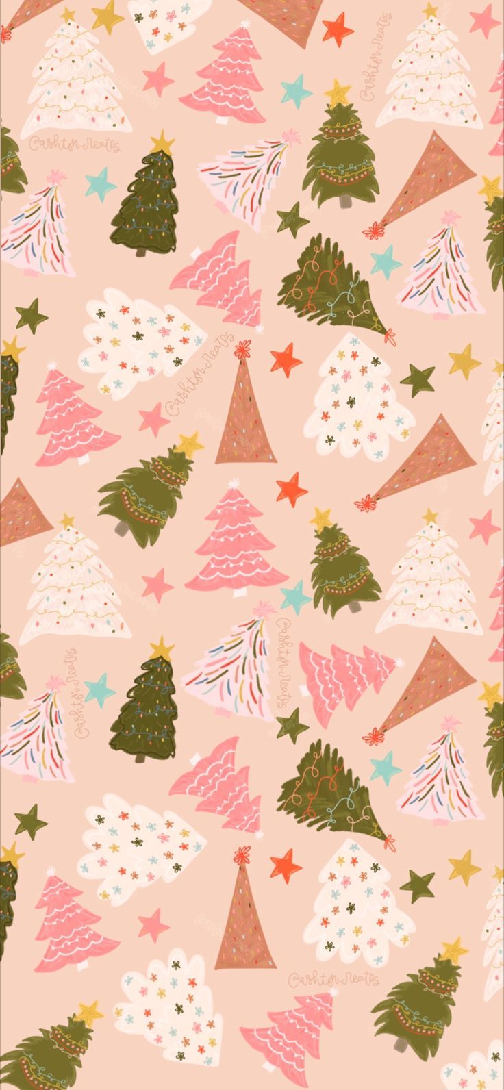 Christmas Tree Wallpaper Bows