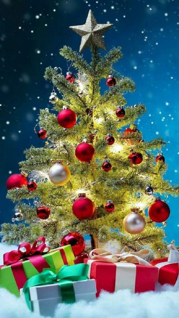 Christmas Tree Wallpaper Gold