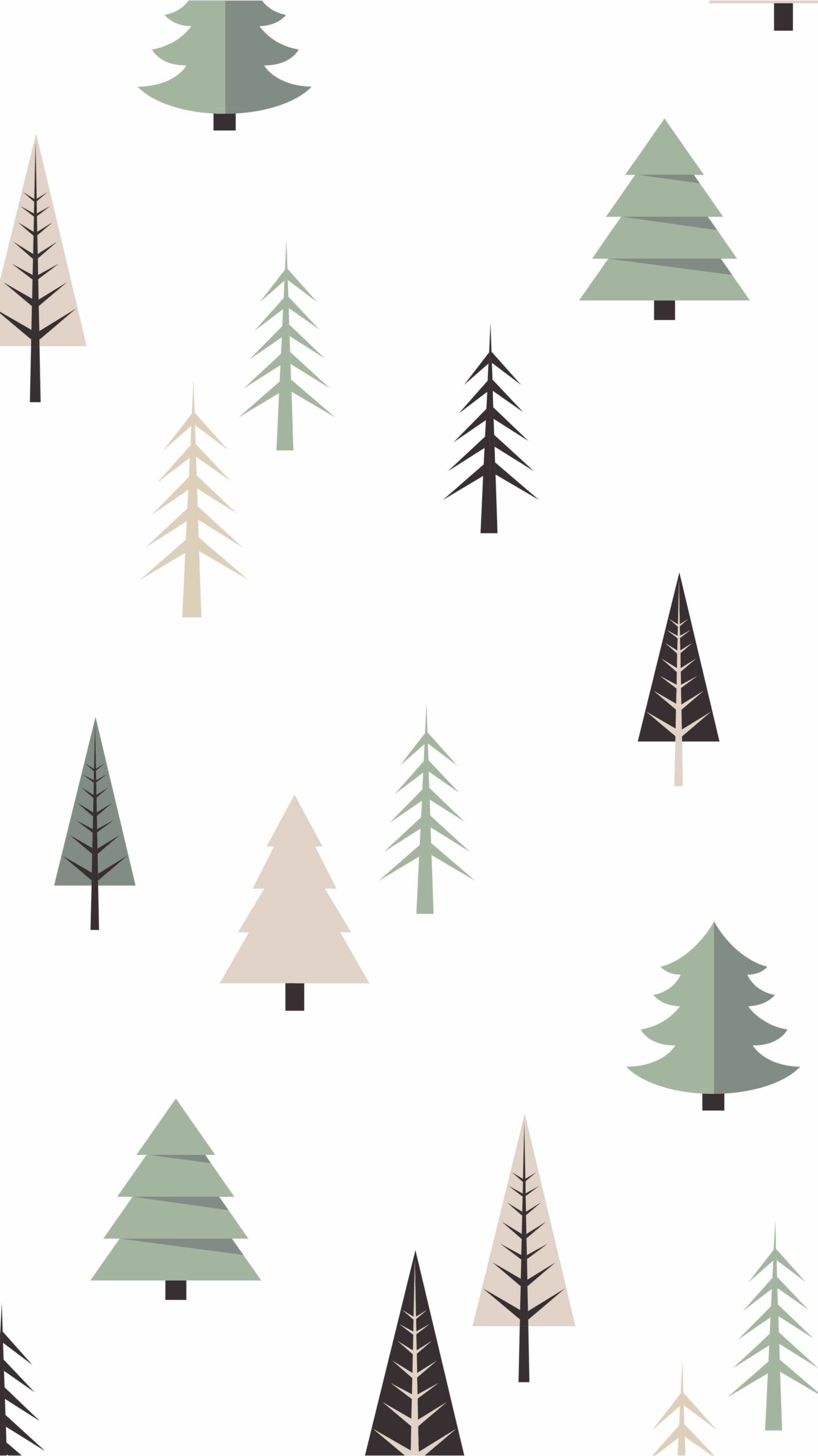 Christmas Tree Wallpaper Neutral