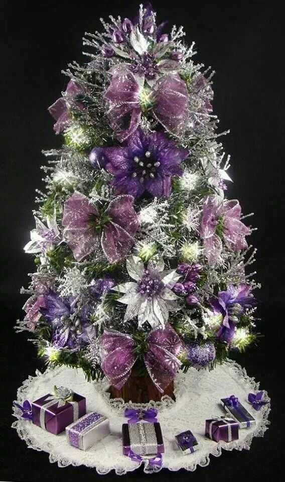 Christmas Tree Wallpaper Purple