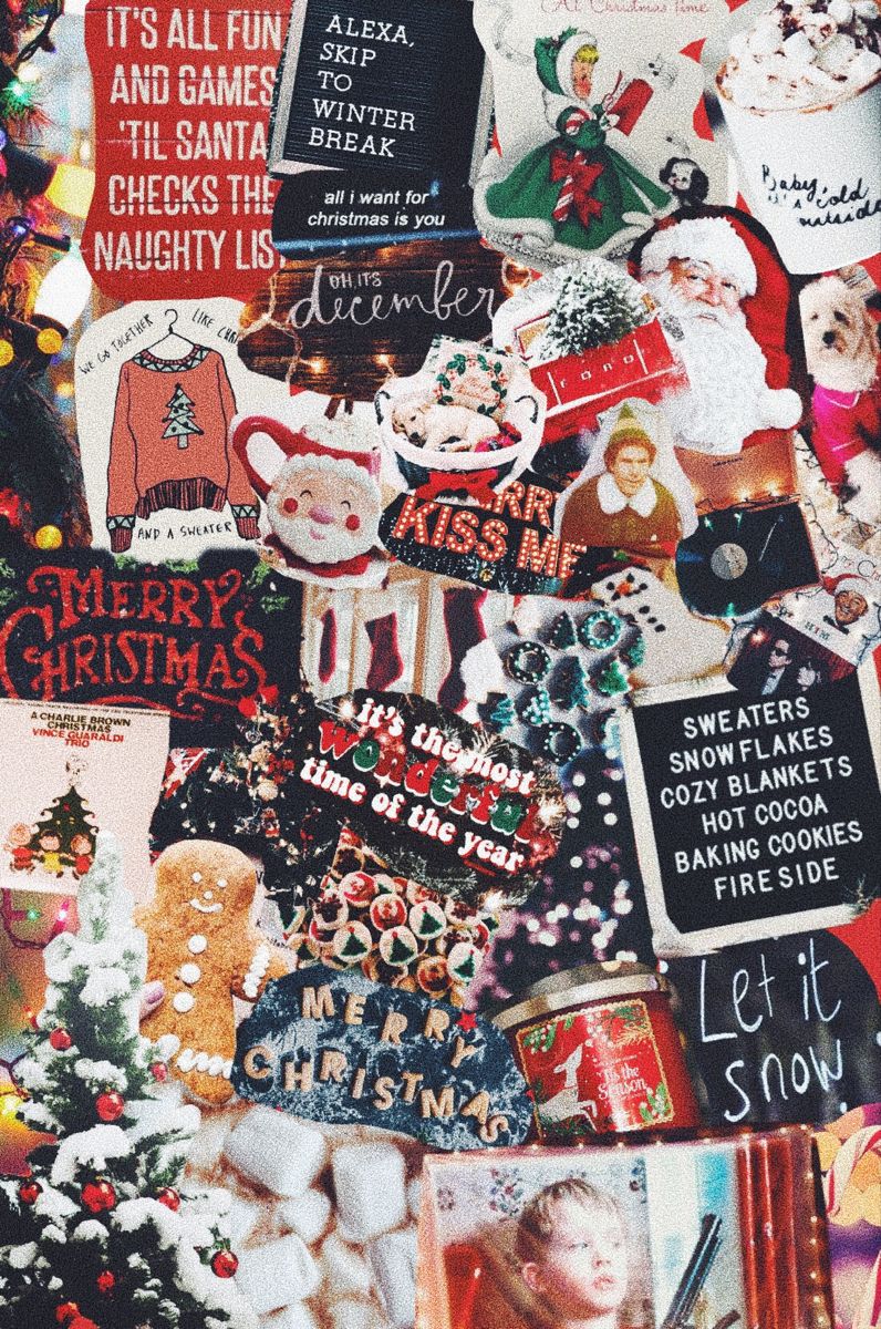 Christmas Wallpaper Aesthetic Collage