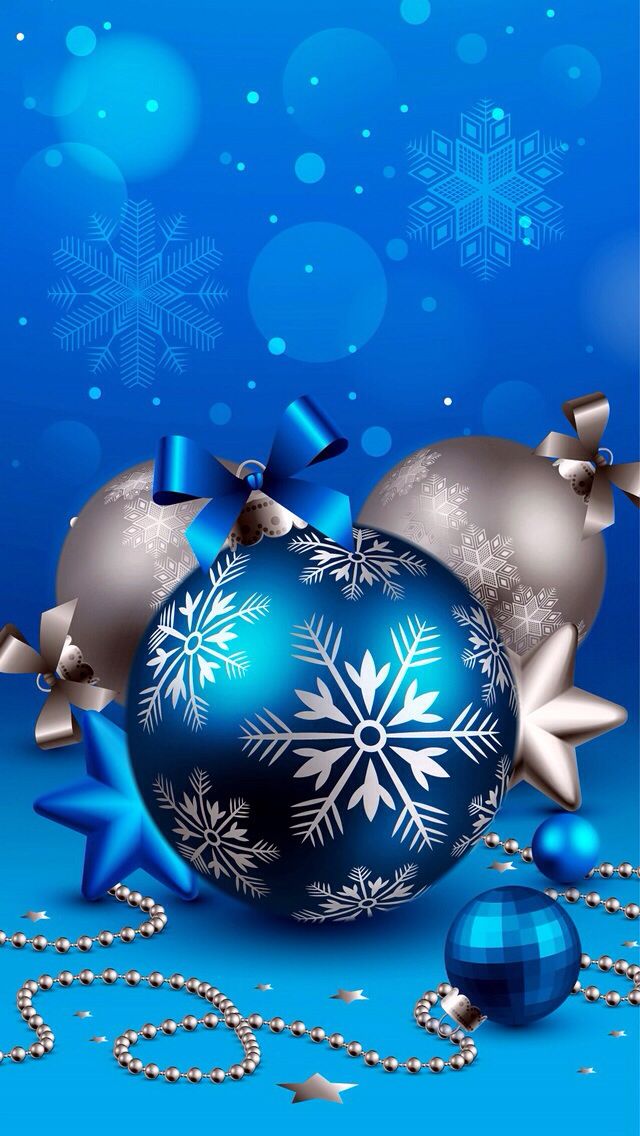 Christmas Wallpaper Blue Aesthetic