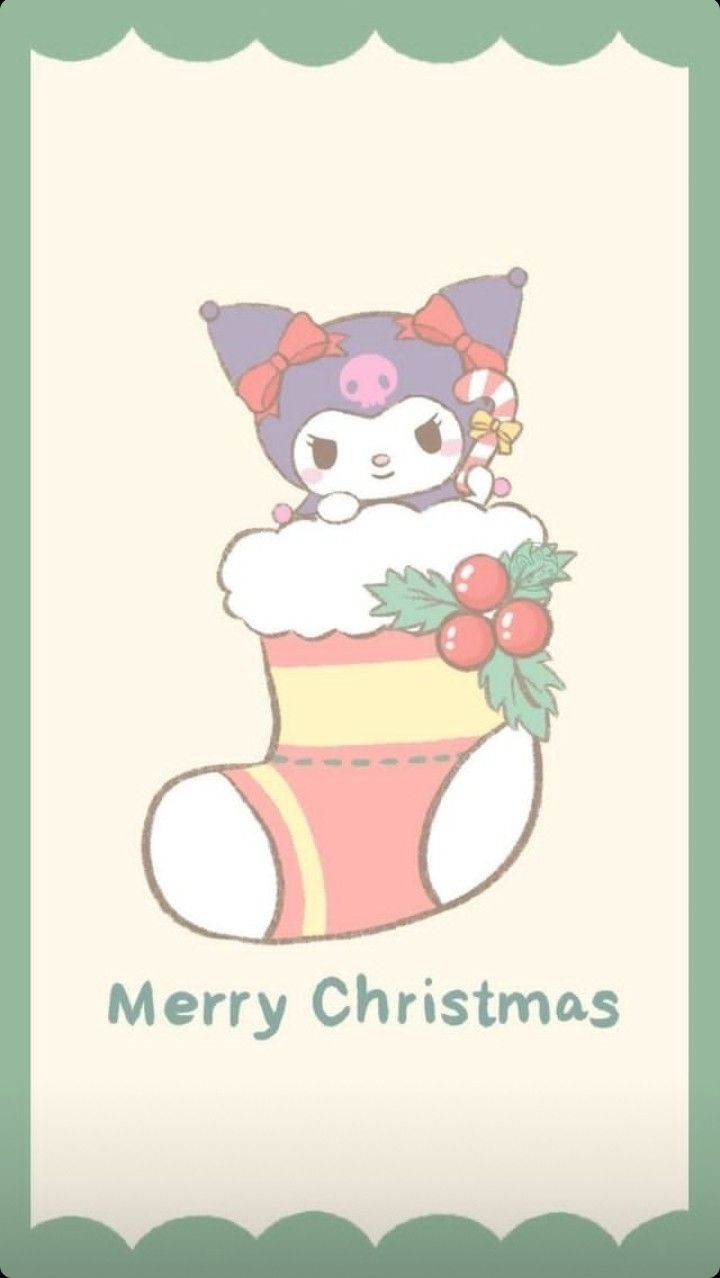 Kuromi Christmas Tree Wallpaper