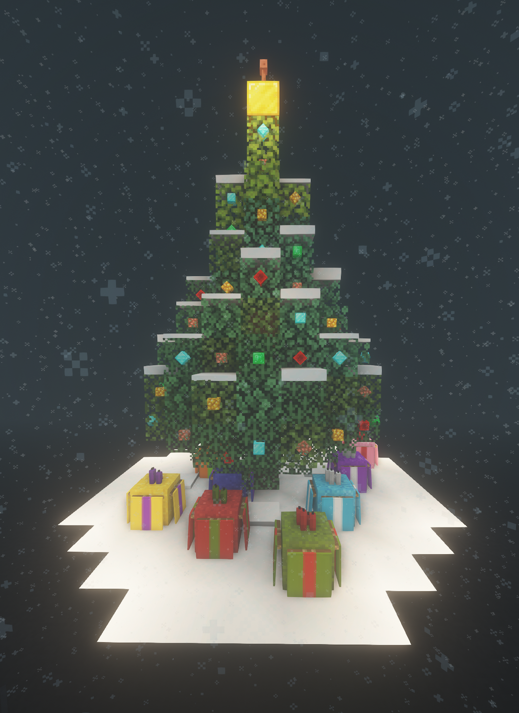 Minecraft Christmas Tree Wallpaper