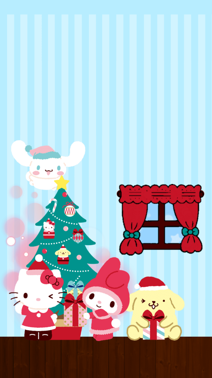 Sanrio Christmas Tree Wallpaper