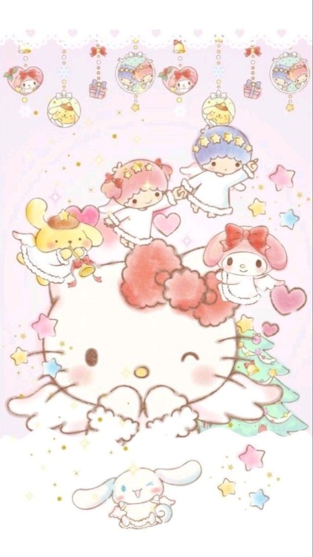 Sanrio Christmas Wallpaper Green