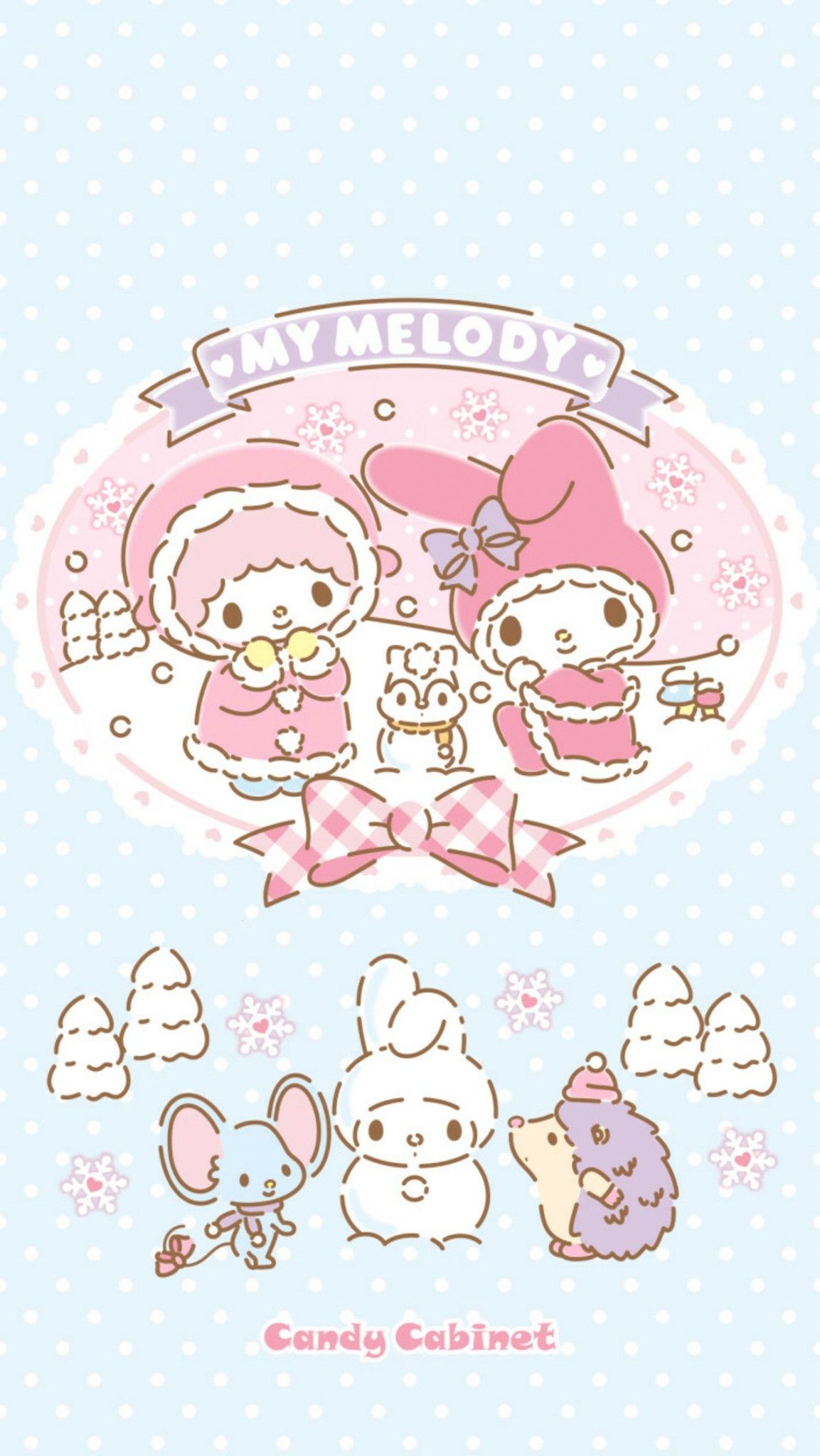 Sanrio Christmas Wallpaper Pink